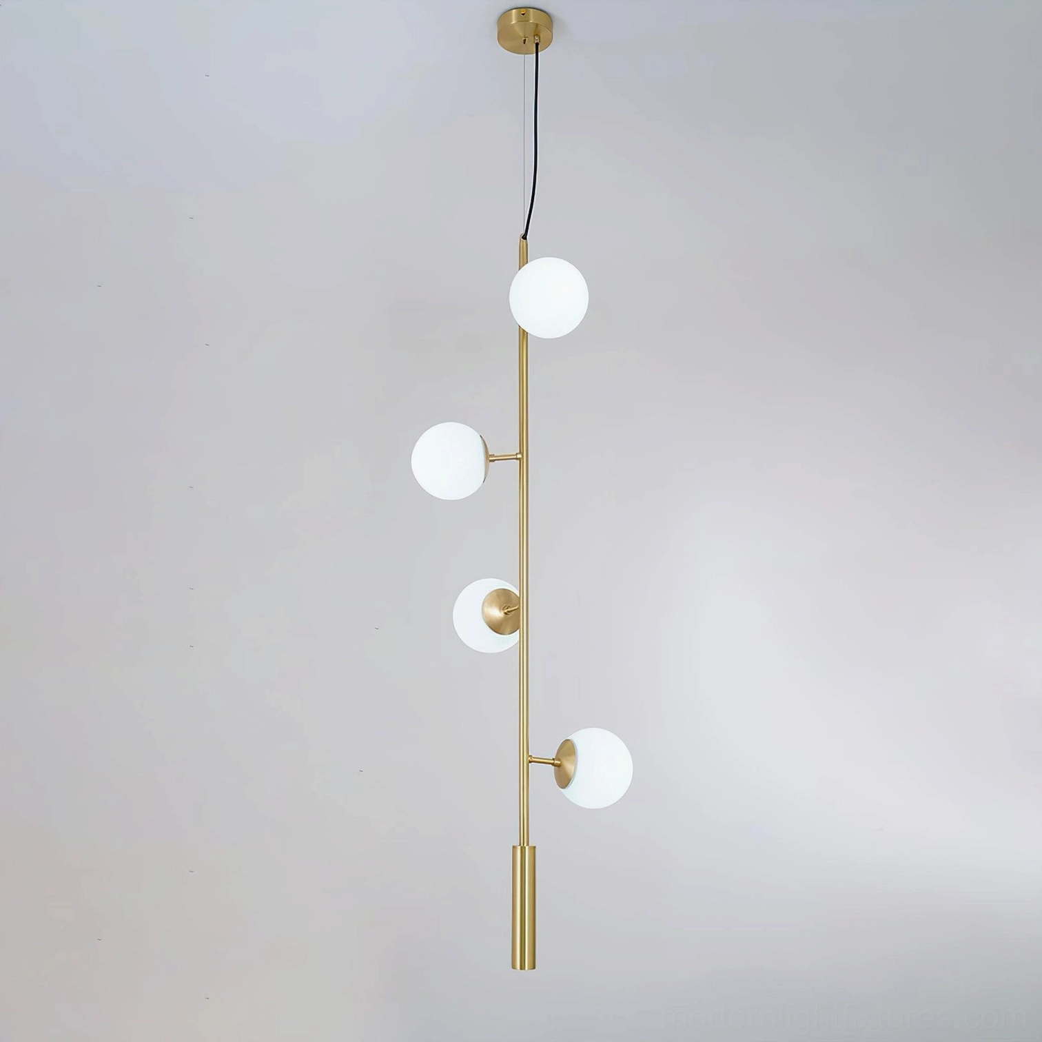 Minimalist modern orb chandelier providing elegant lighting solution for contemporary interior