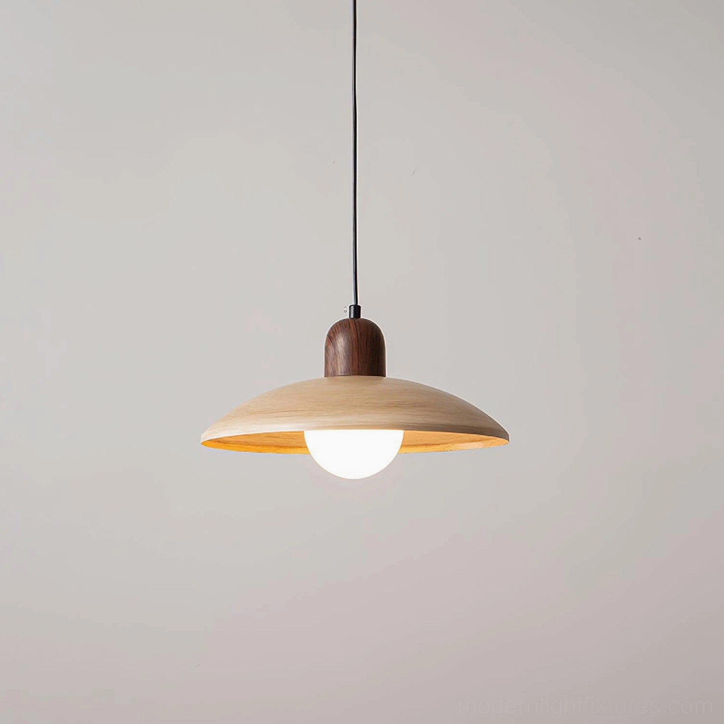 Minimalist pendant lamp design with clean lines and refined aesthetics