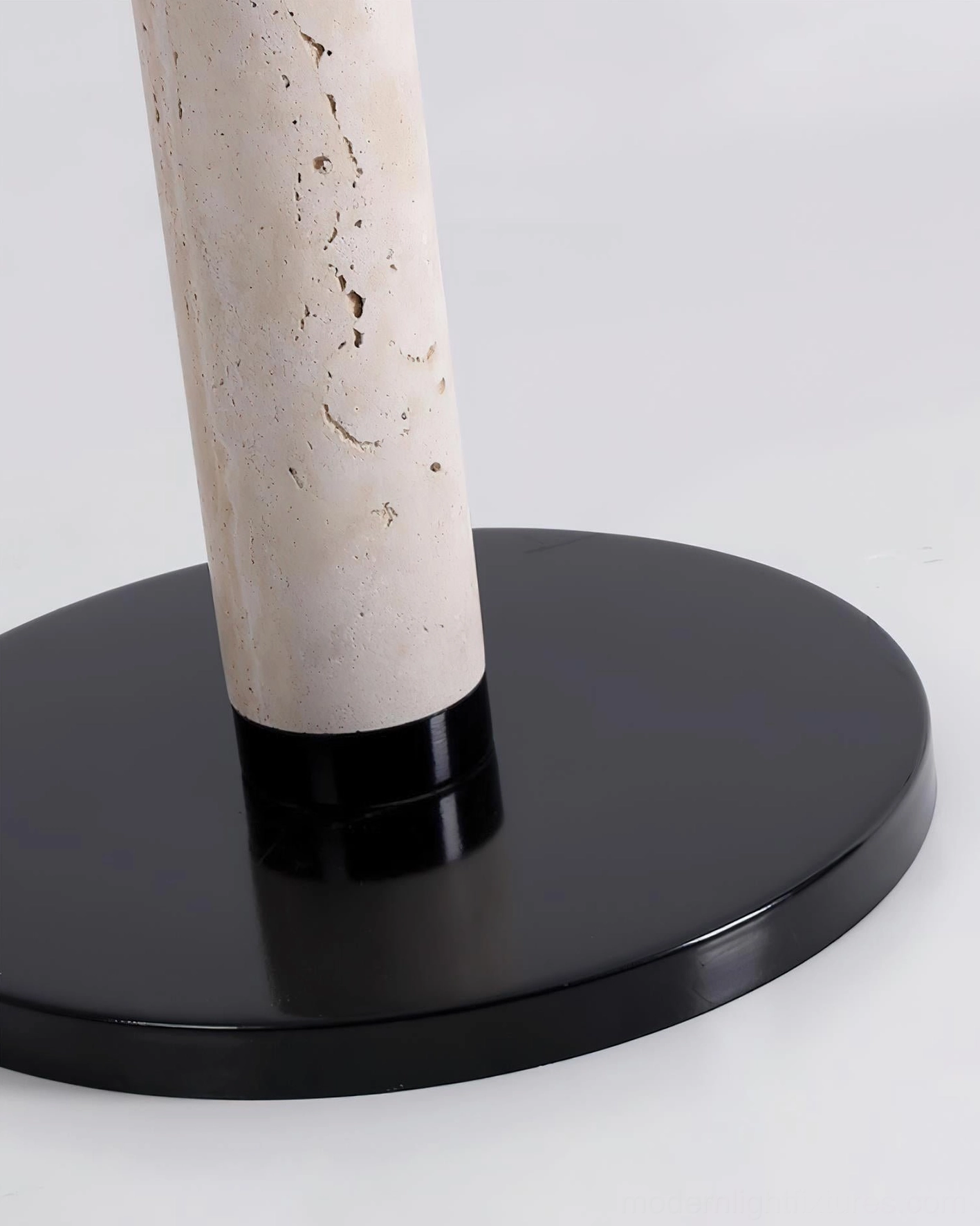 Minimalist travertine column floor lamp - geometric sculptural design for modern home decor lighting