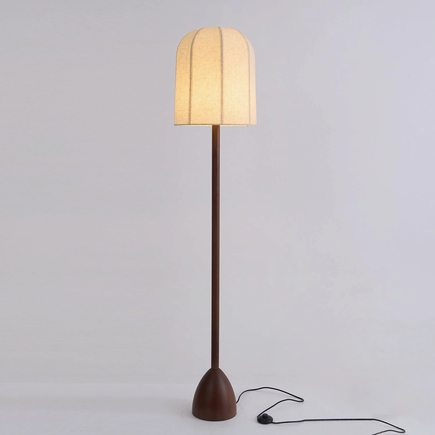 Minimalist wood floor lamp multiple plug options - EU UK US AU socket variants available