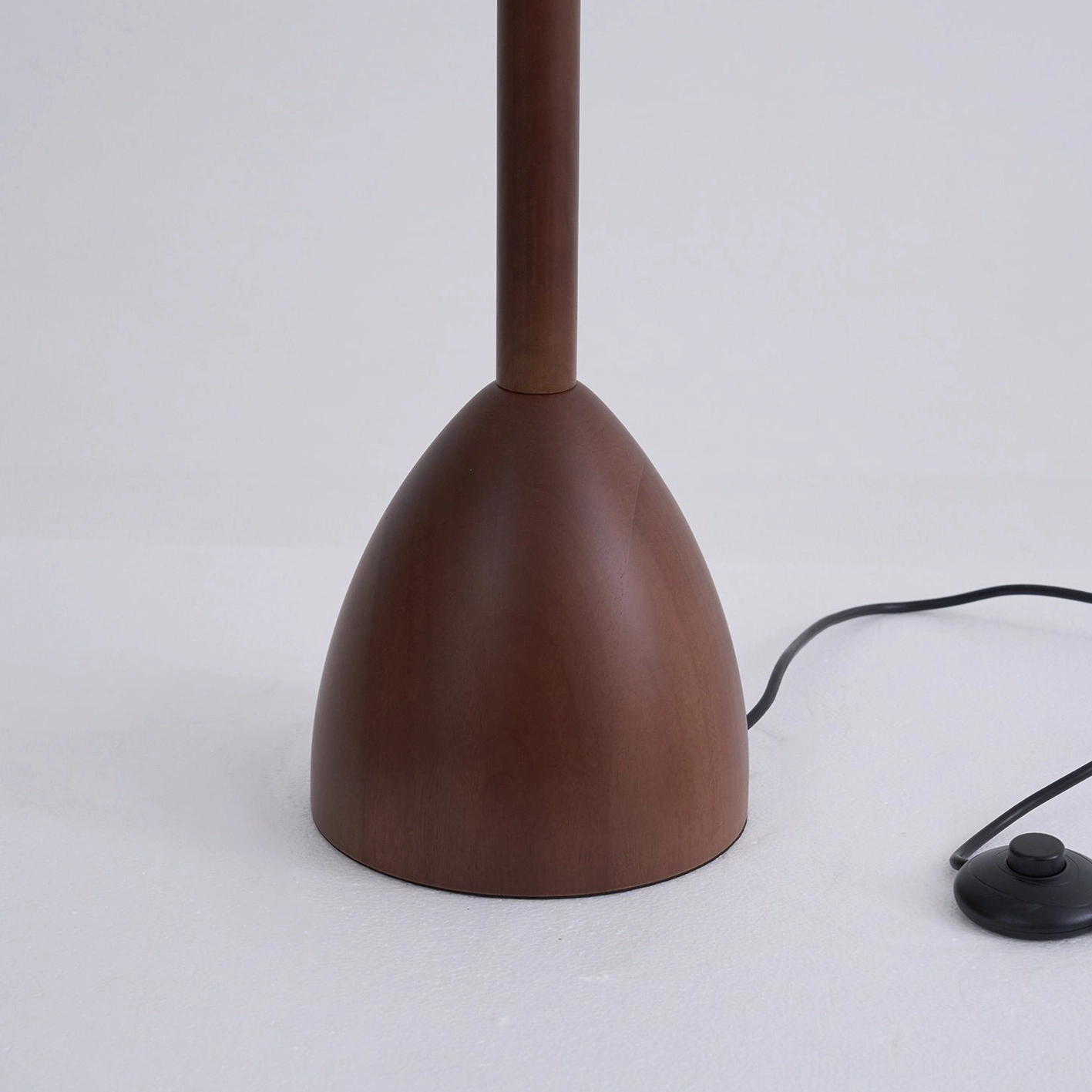 Minimalist wood floor lamp with linen shade - Walnut and Light Brown color options available