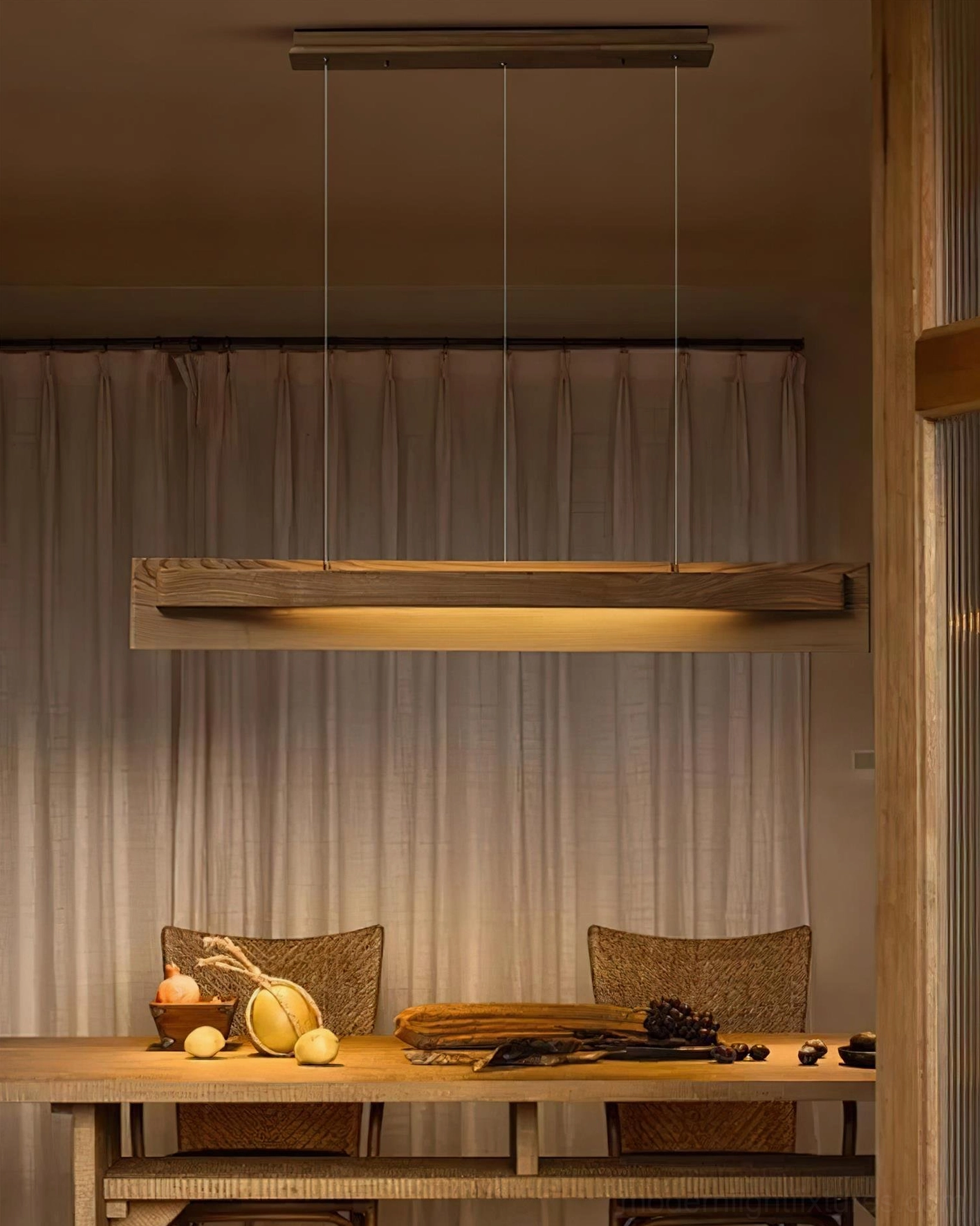 Minimalist wood pendant light architectural pendant fixture modern home design