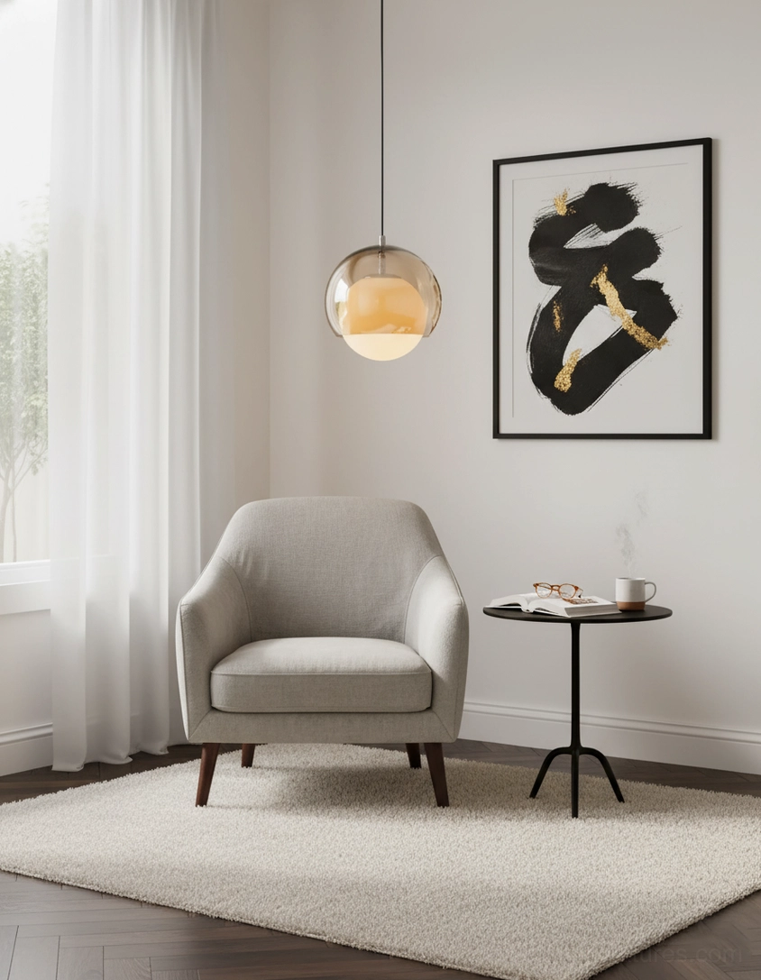 Misty pendant light series showing design consistency and available color variations in modern setting