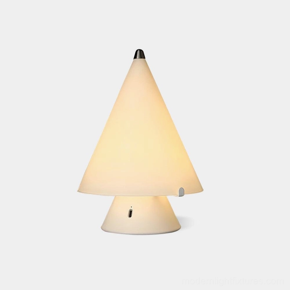 Miza white frosted glass table lamp contemporary design minimalist home lighting fixture