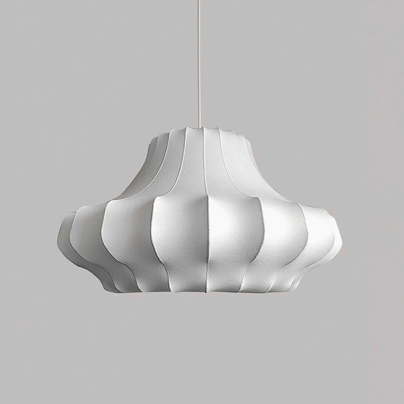 Model A large wave pendant lamp 80cm diameter - modern dining installation