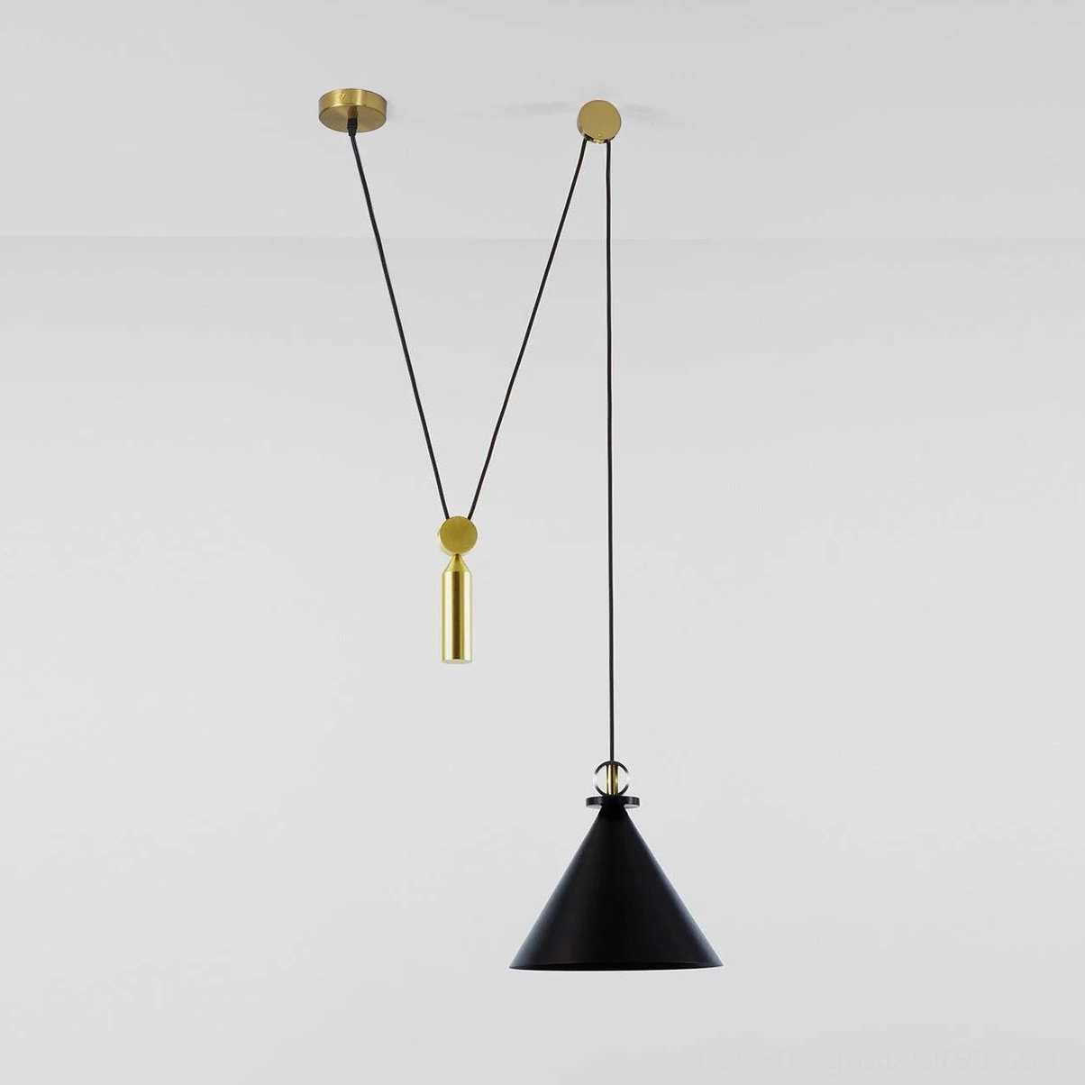 Model A medium geometric pendant 11.8 inches diameter 13.8 inches height single accent lighting application