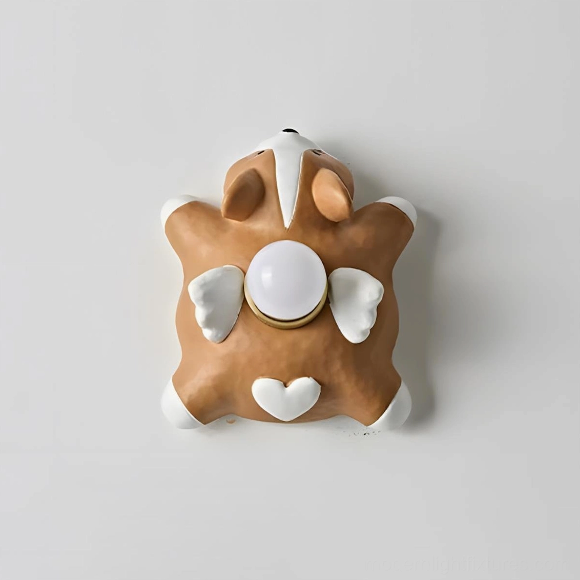 Brown Model B animal wall sconce 9.4 inches width modern sculptural design