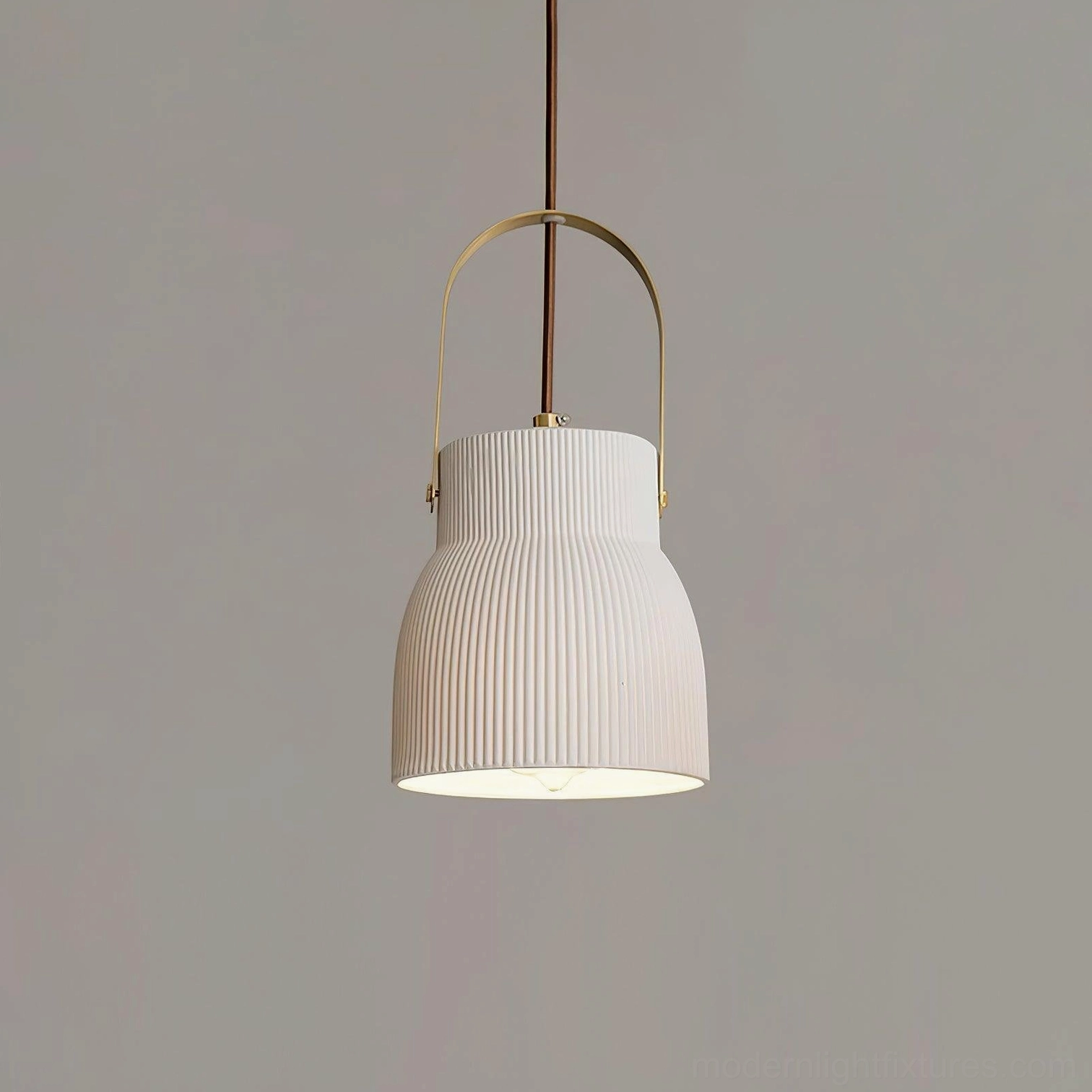 Model B ceramic pendant lamp installed in contemporary interior setting