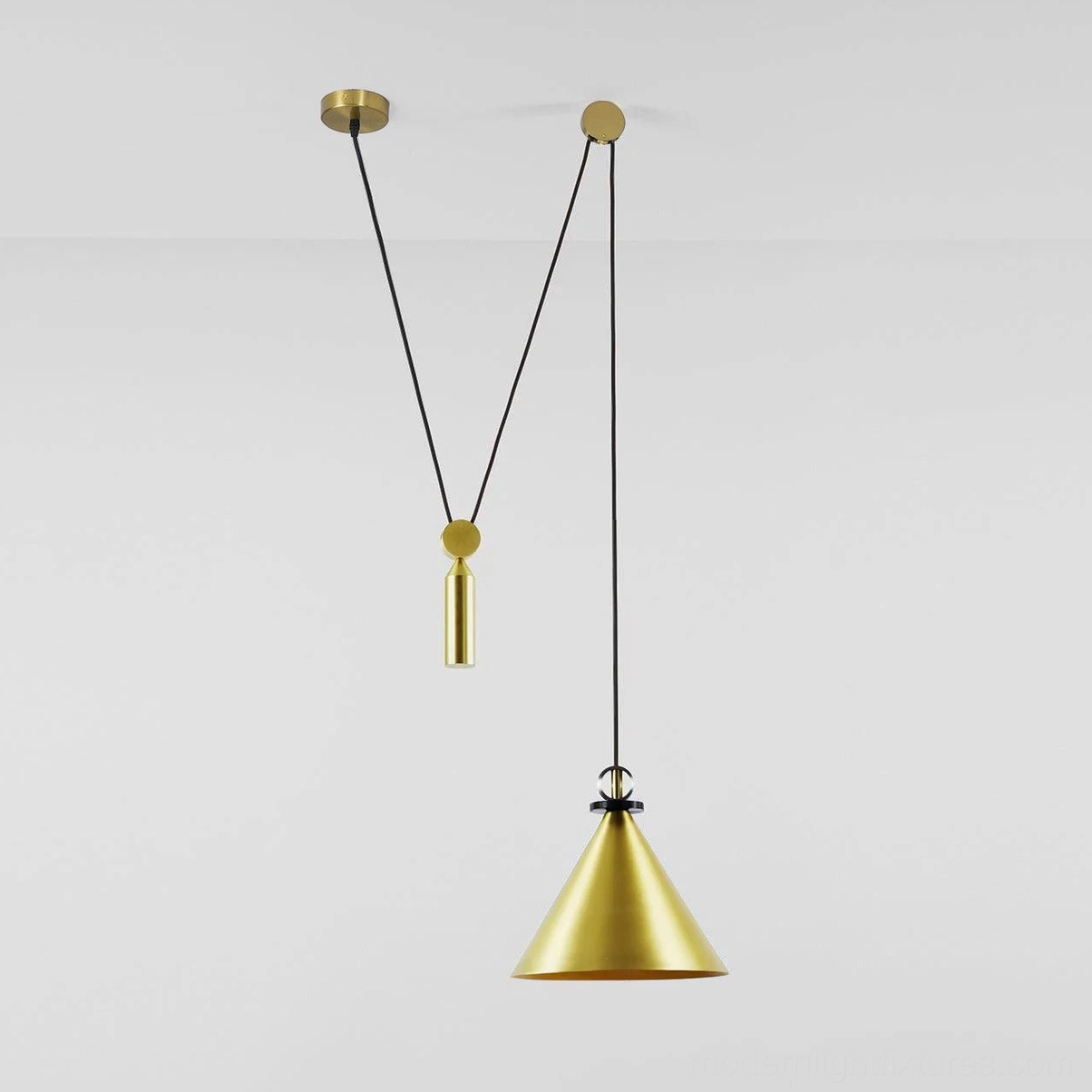 Model B compact geometric pendant chandelier 7.9 inches diameter suitable for cluster element configurations