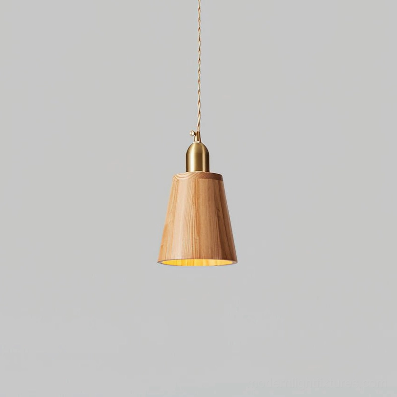 Model B natural wood tone pendant light kitchen ambient lighting scene