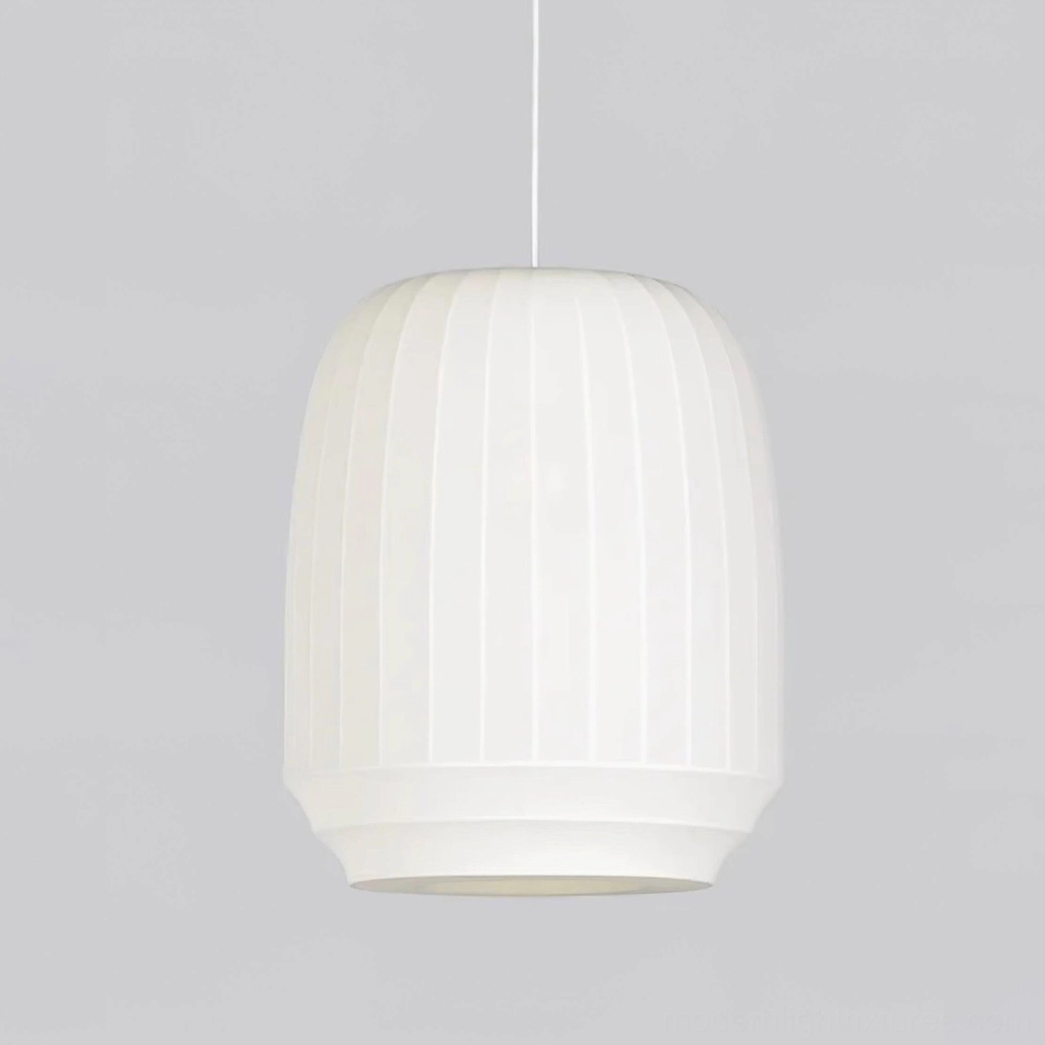 Model B tall fabric pendant light - 40cm diameter 49cm height barrel shaped hanging