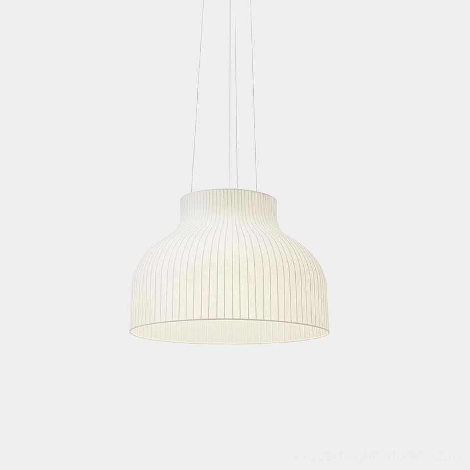 Model C large-scale 60cm ribbed cocoon pendant light for expansive modern spaces and galleries