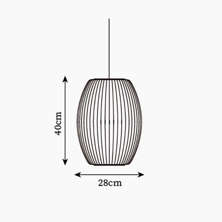 Model D elongated vertical bubble pendant - architectural light design