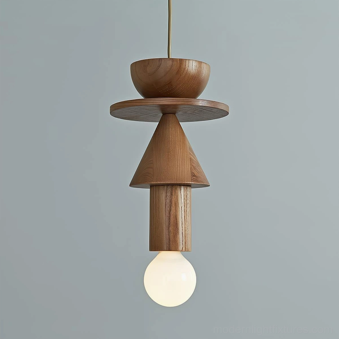 Model E Junit large geometric pendant light installation perspective