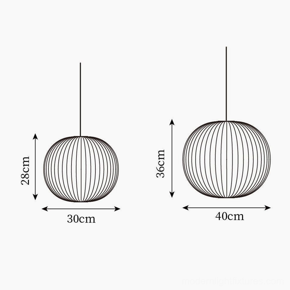 Model E sculptural bubble pendant light - two-size pear shape design