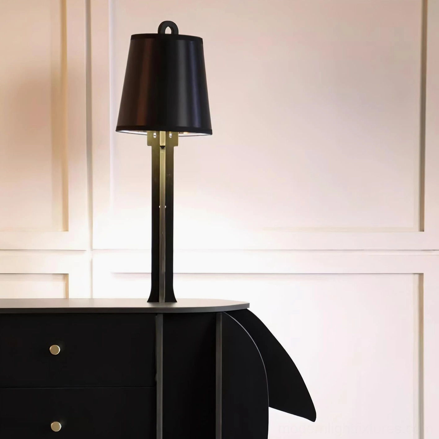 Modern decorative deer animal floor lamp with dual storage drawers, contemporary minimalist design with warm LED lighting