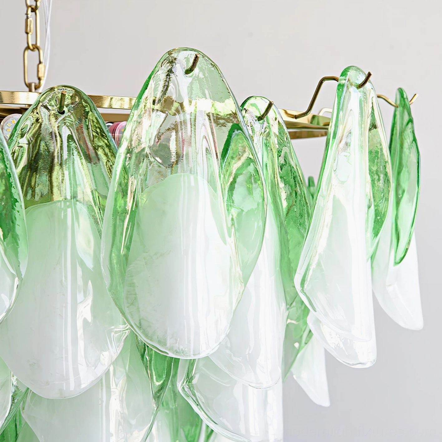Contemporary botanical pendant light in room setting showing integration with modern interior design