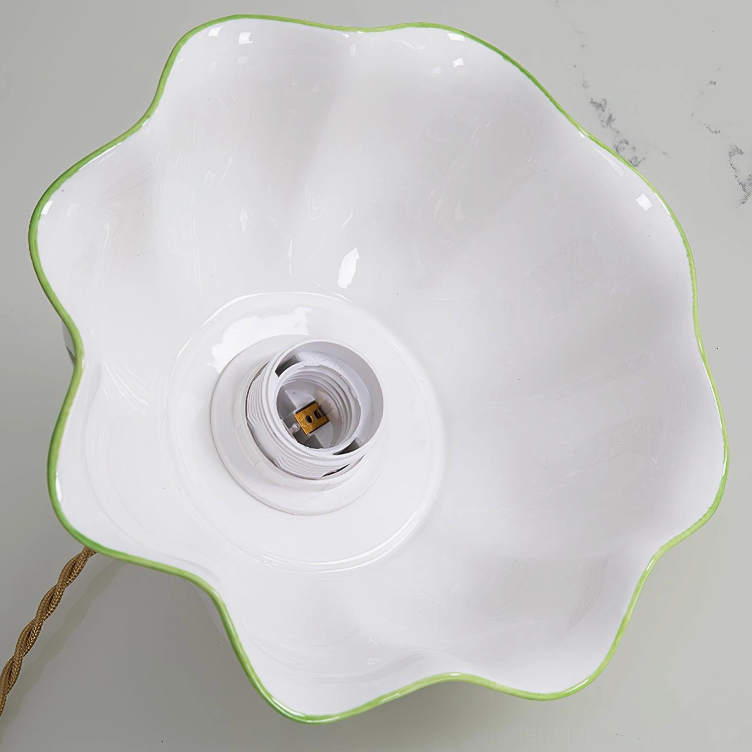 Modern ceramic butterfly pendant light fixture, artistic sculptural statement piece