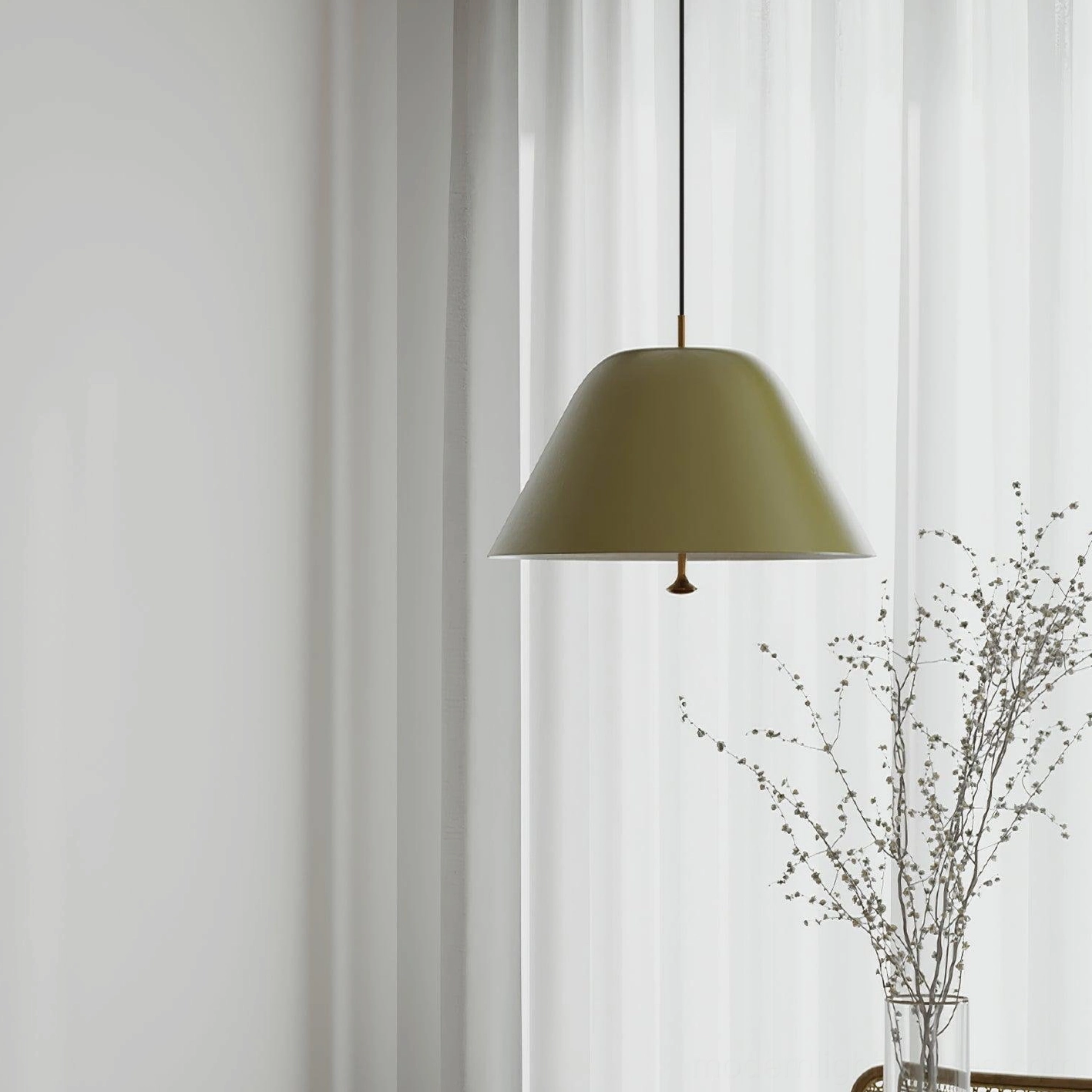 Modern dome pendant light fixture showing clean minimalist aesthetic and proportioned form