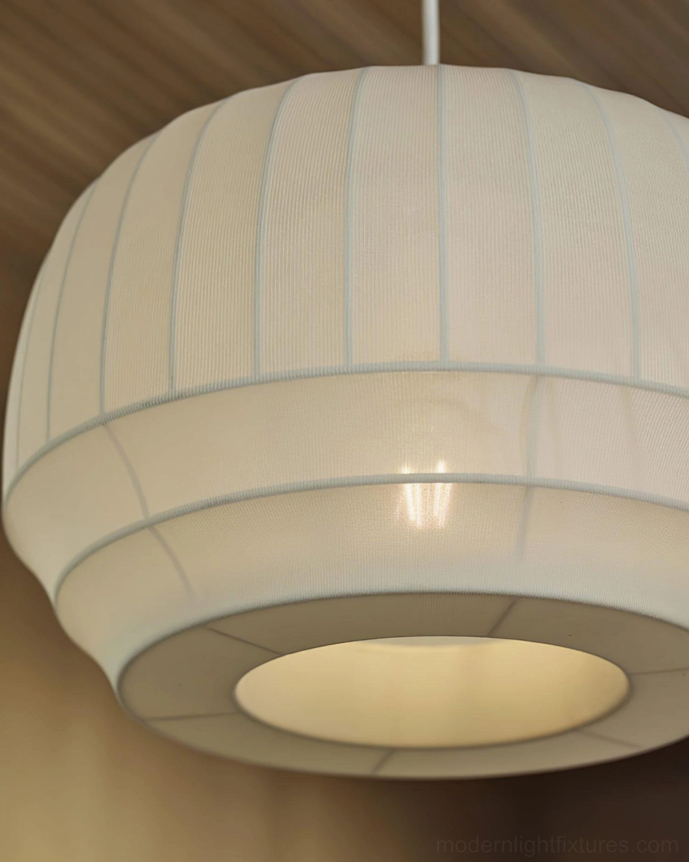 Modern fabric pendant lamp cluster arrangement - multiple hanging lights interior styling