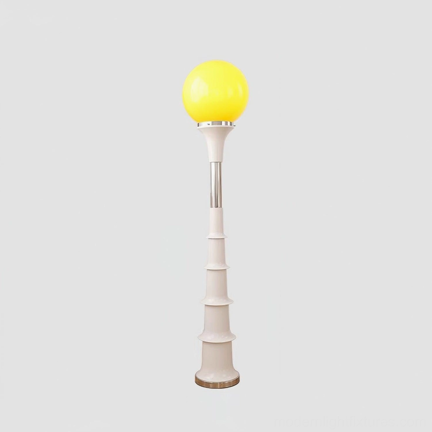 Modern floor lamp accent lighting in contemporary bedroom or living area