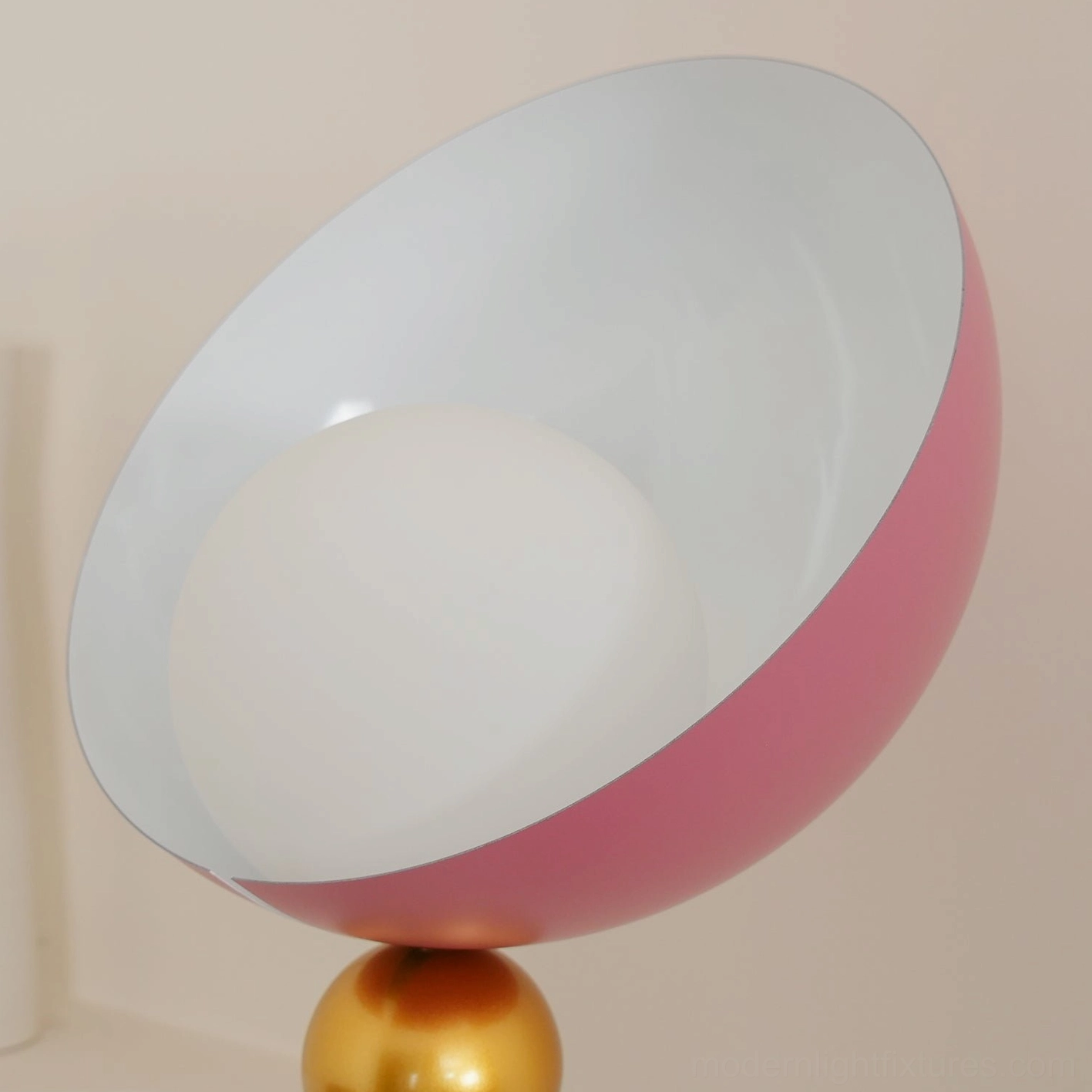 Modern floor lamp sculptural half-sphere design contemporary lighting fixture