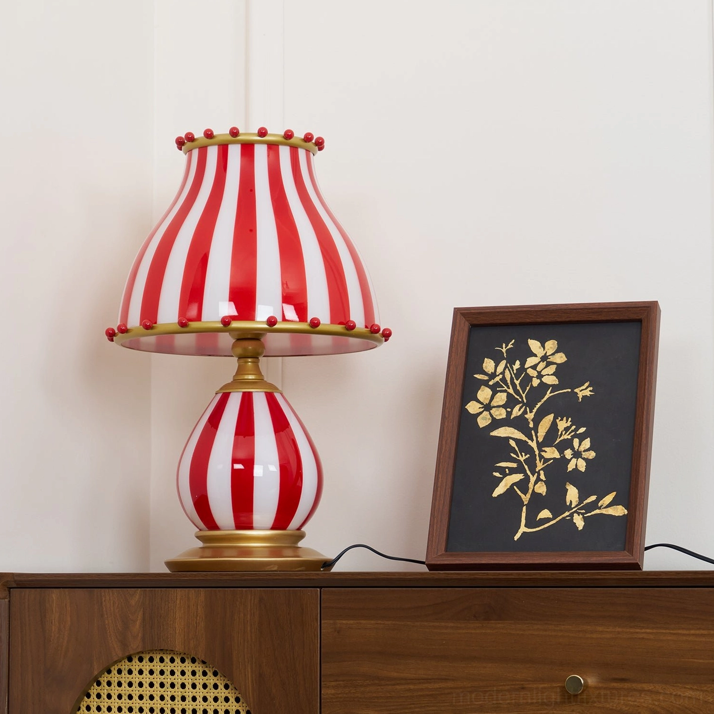 Modern lighting design table lamp with whimsical carnival aesthetic appeal