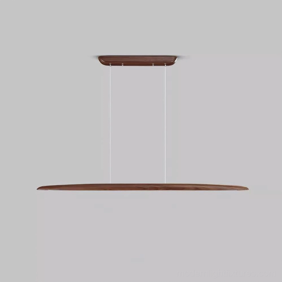 Modern linear LED chandelier displaying warm white 3000K color temperature in contemporary setting