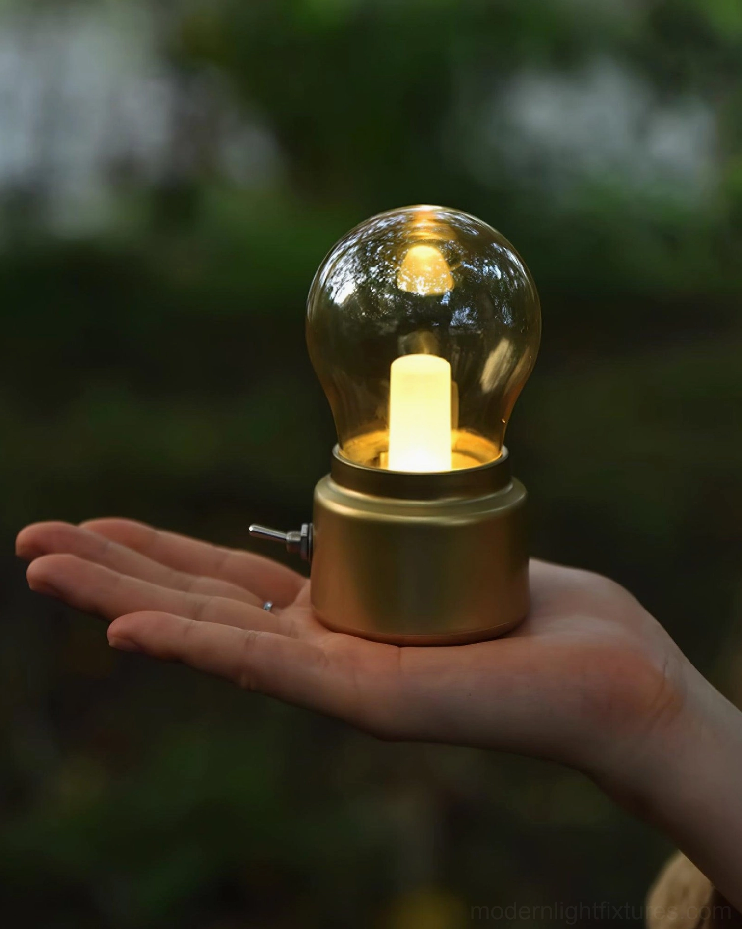 Modern mini bulb lamp matte finish available black gold clear color options