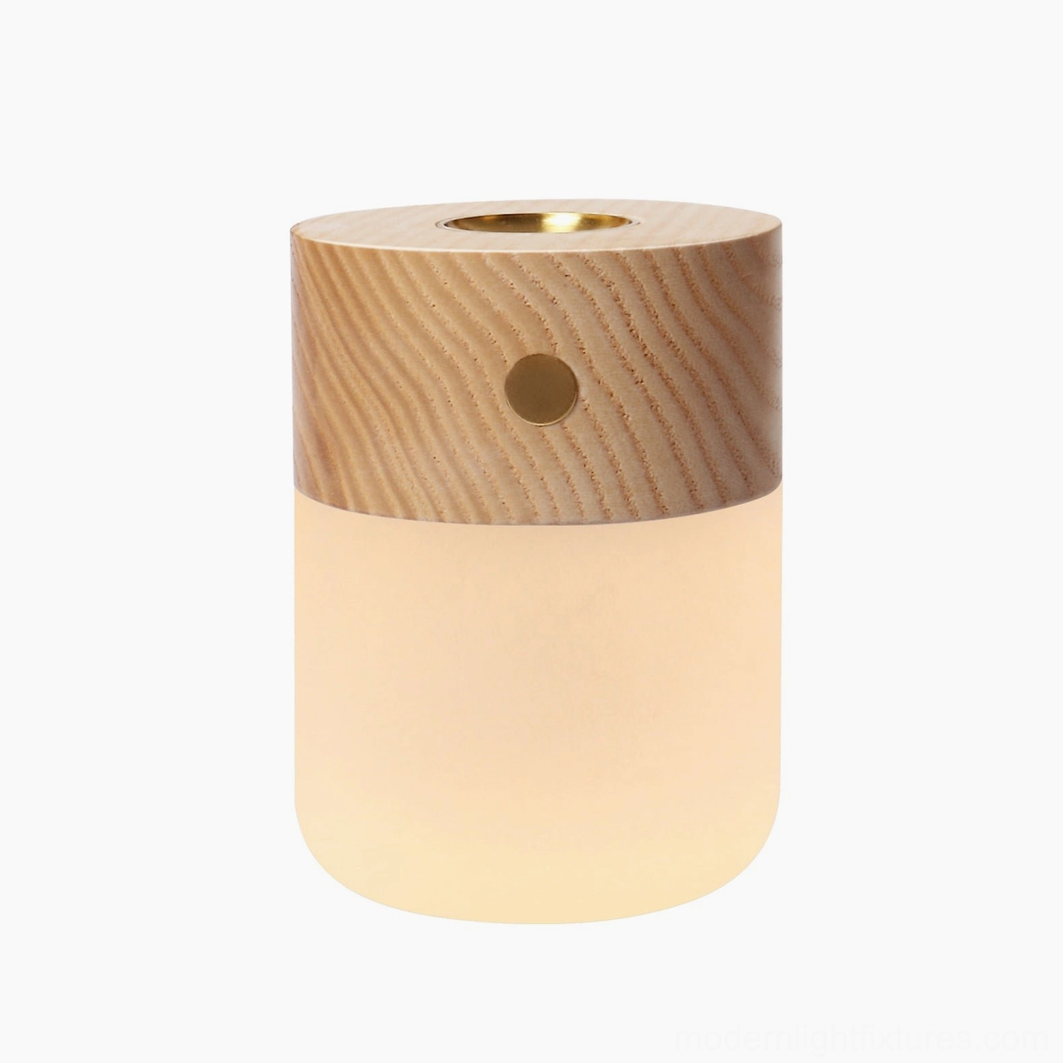 Front view of modern minimalist aroma diffuser lamp combining Nordic design with essential oil diffusion