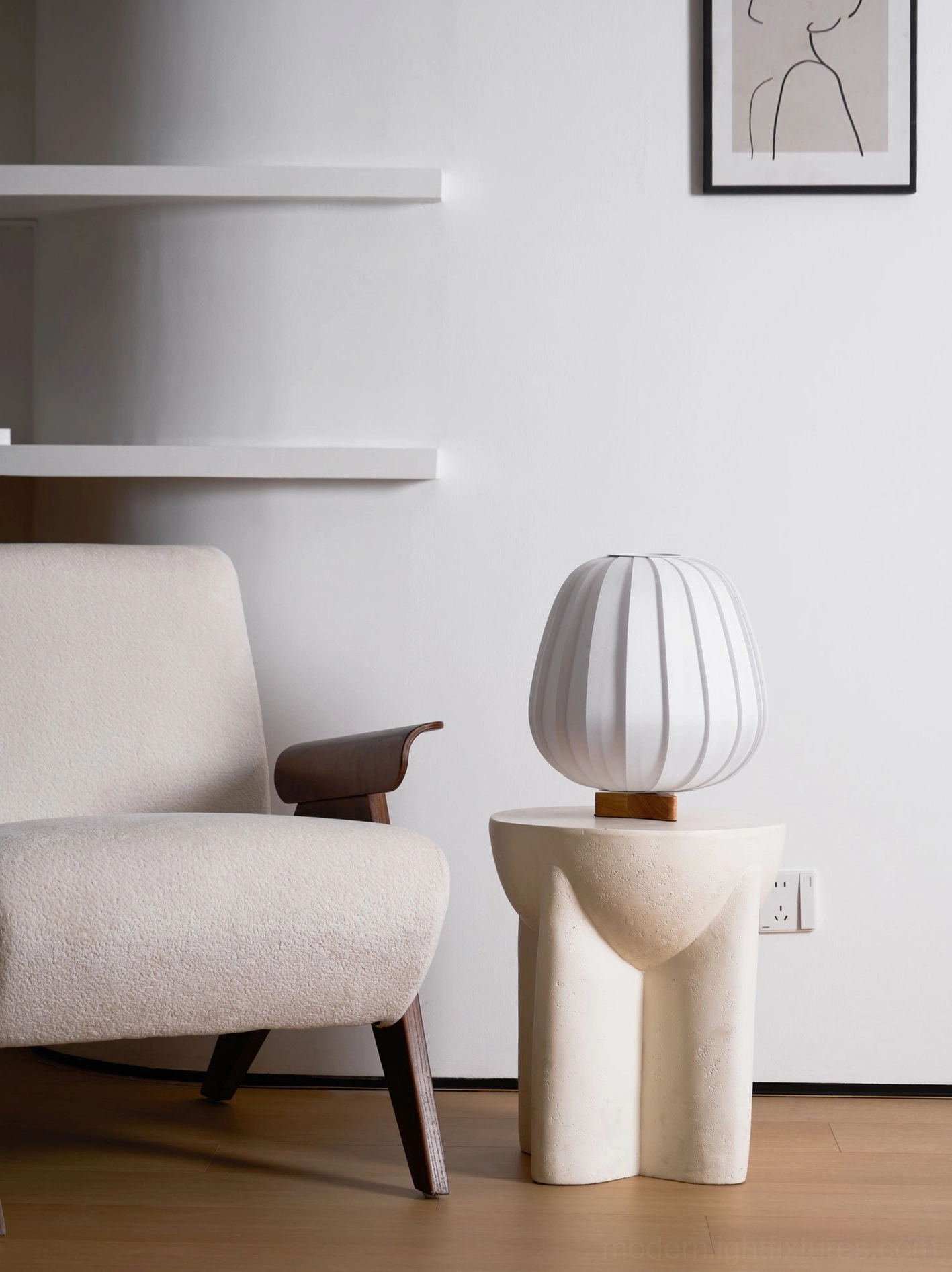 Modern minimalist fabric table lamp versatile home decor styling