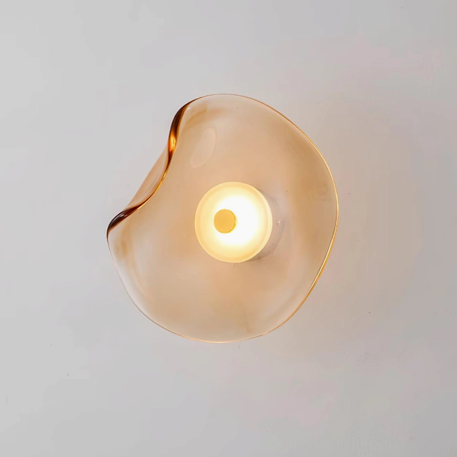 Modern Nebulae wall sconce glass fixture - warm white ambient lighting for interior spaces