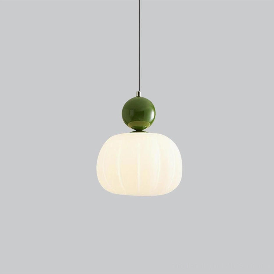 Morris pendant light installation showing adjustable wire length - hardwired modern fixture mounted overhead