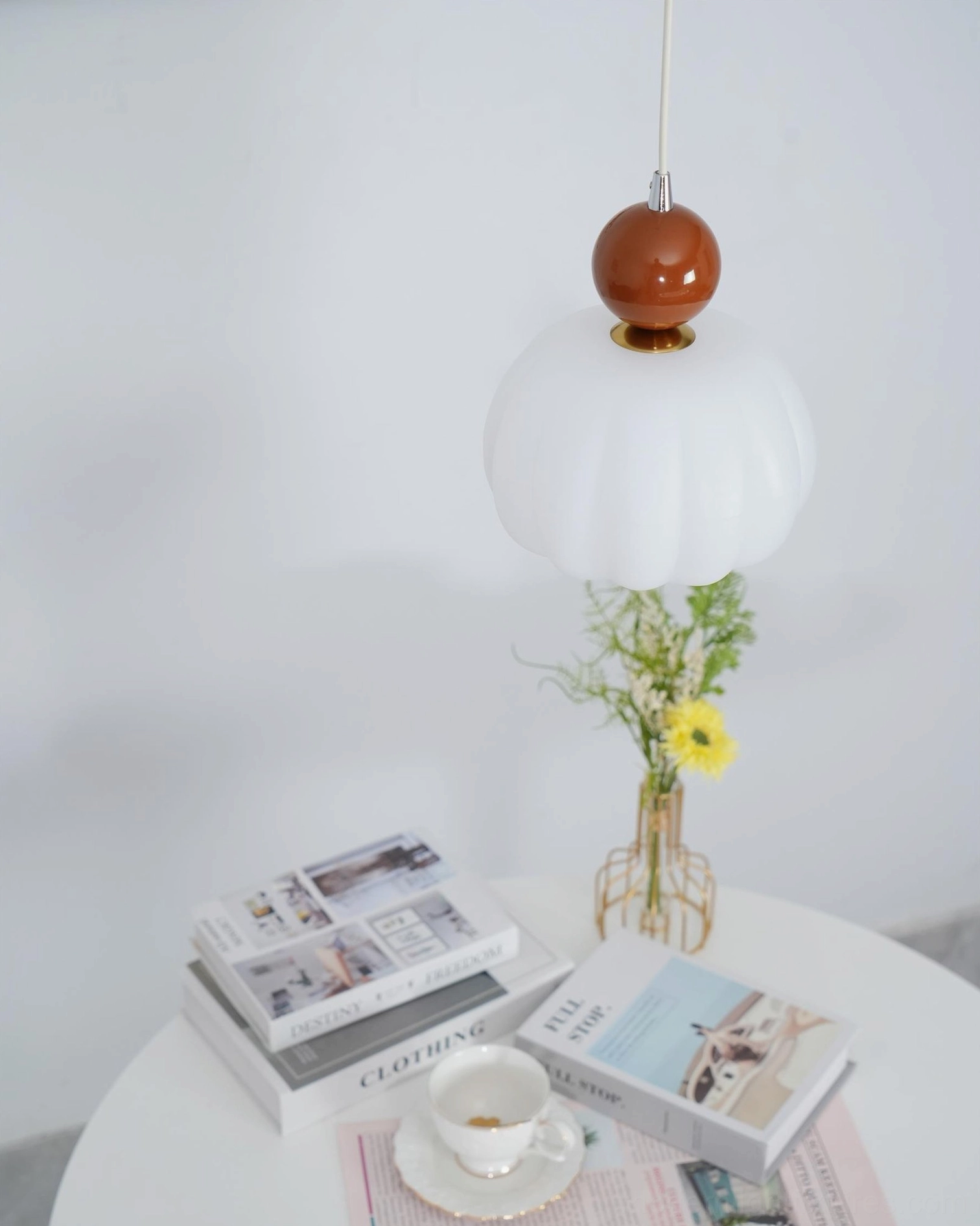 Contemporary Morris pendant light in modern home setting - elegant minimalist pendant fixture display