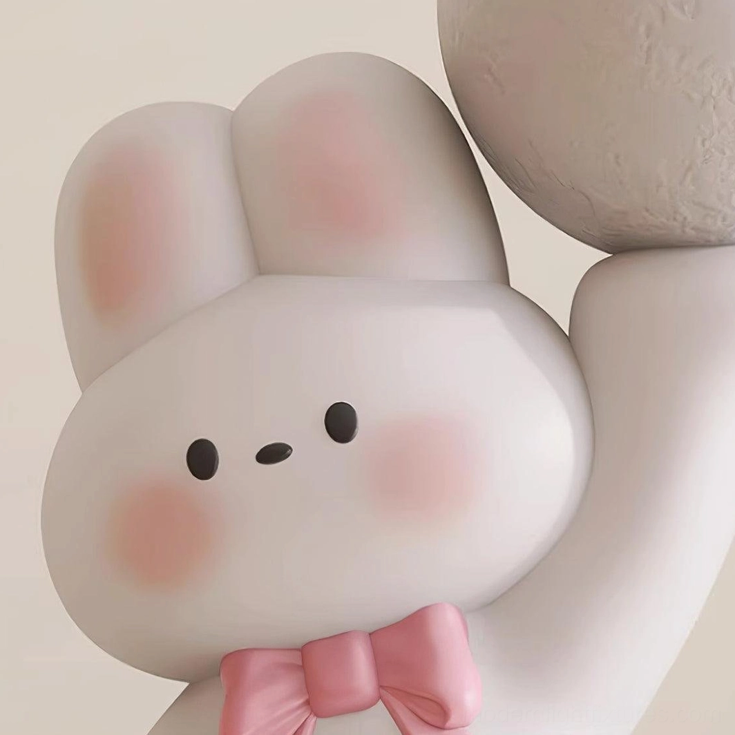 Modern rabbit table lamp with pink bow tie - versatile decorative lighting for home office and living room