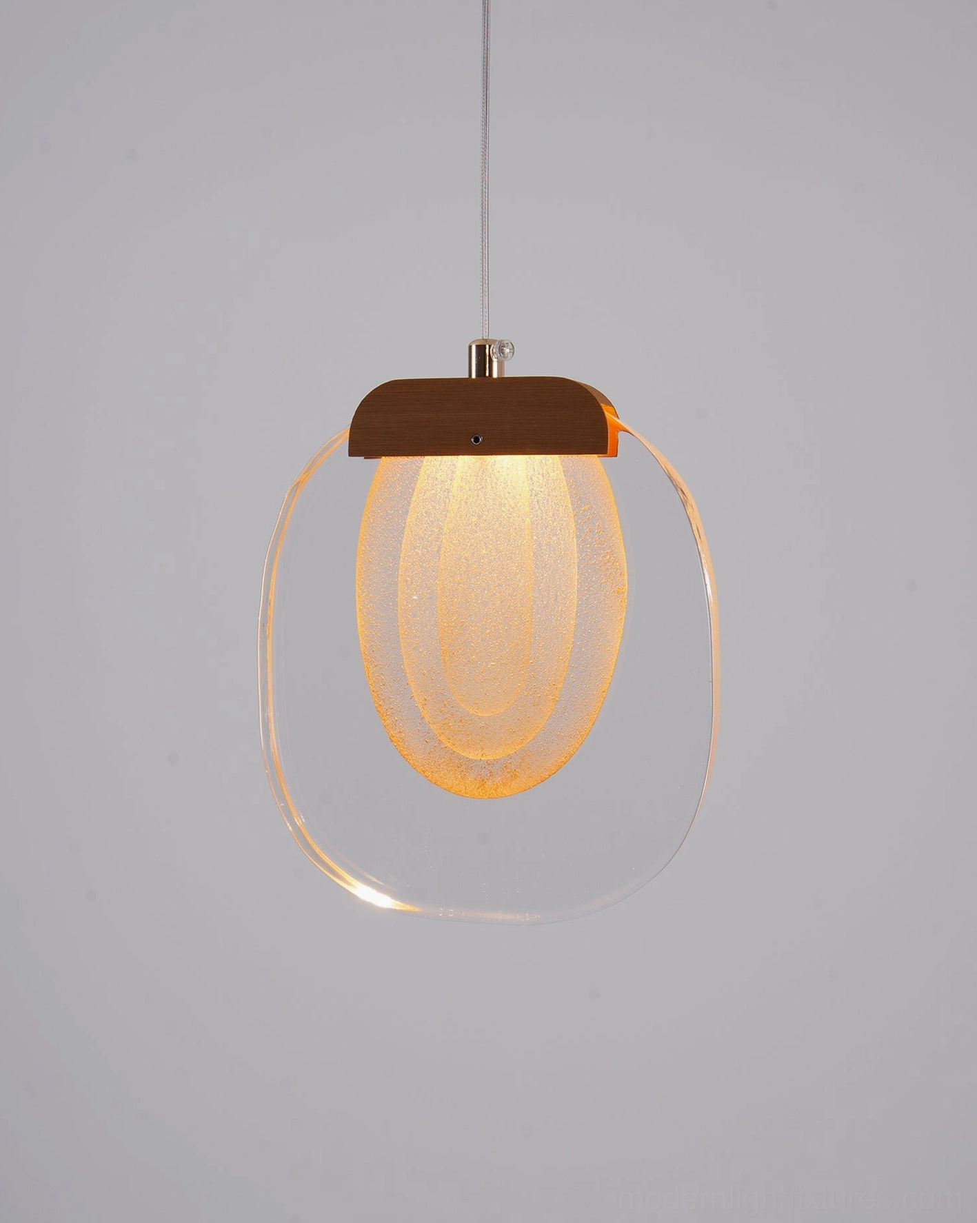Modern ripples pendant light fixture with integrated LED technology in contemporary setting