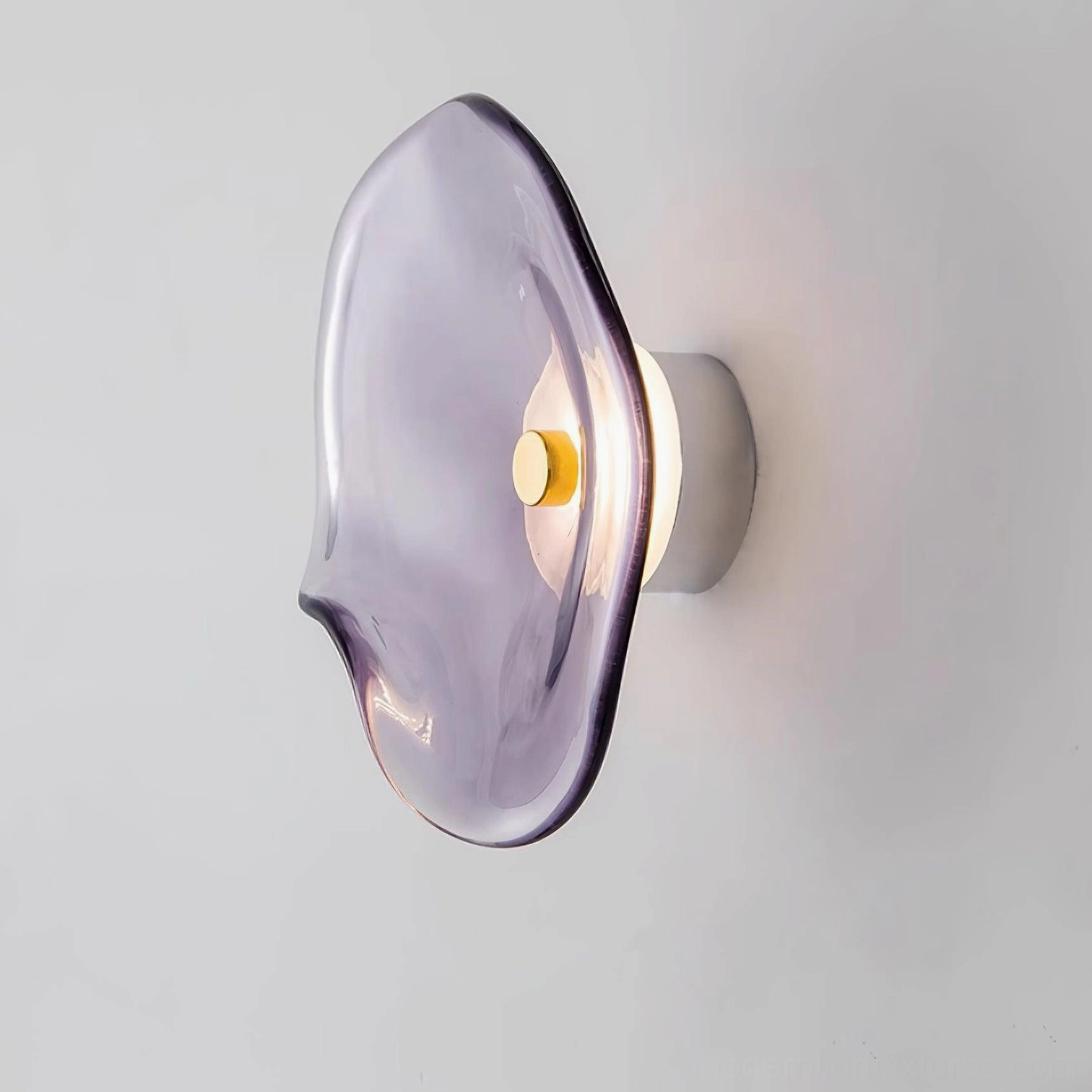 Modern round Nebulae wall sconce - damp-rated glass fixture for bathroom and outdoor use