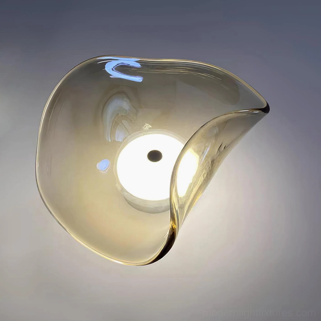 Modern round Nebulae wall sconce - premium contemporary glass wall lighting design