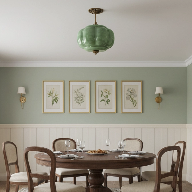 Modern sculptural glass pendant ceiling light fixture interior design detail