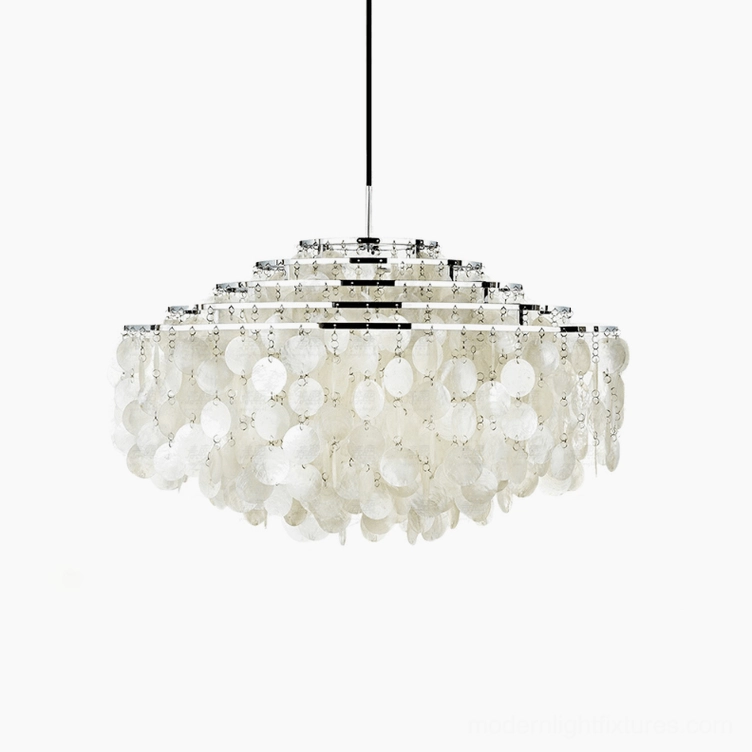 Modern shell chandelier linear 80cm size for bar counter and accent lighting