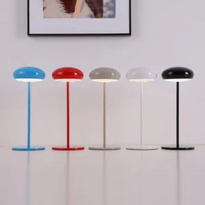 Five-color modern table lamp set, all color options including red black blue white grey