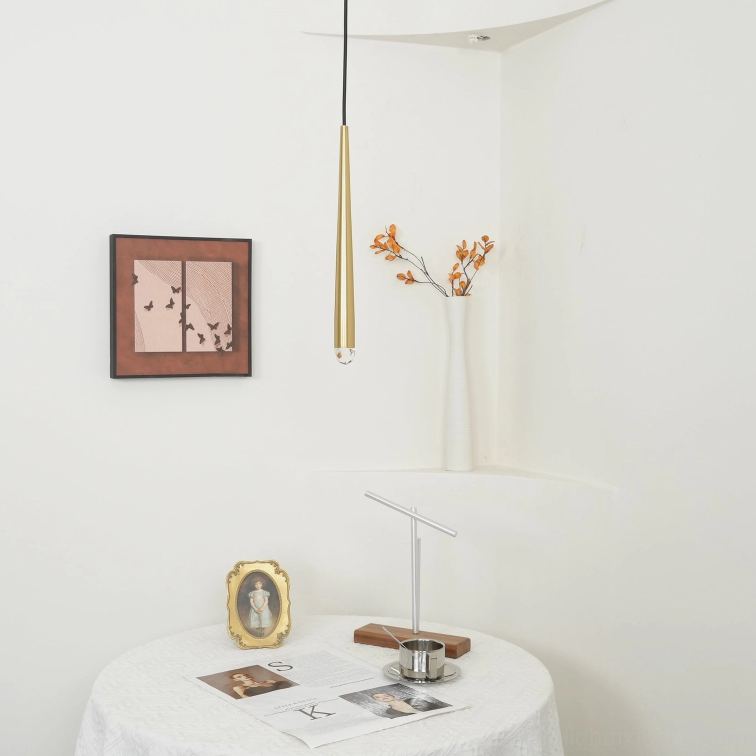 Modern tapered rod cluster chandelier luxury architectural fixture