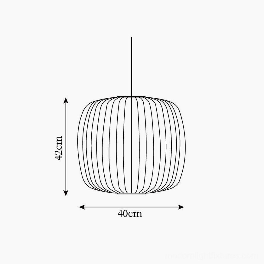 Modern white bubble pendant fixture - Scandinavian interior design style