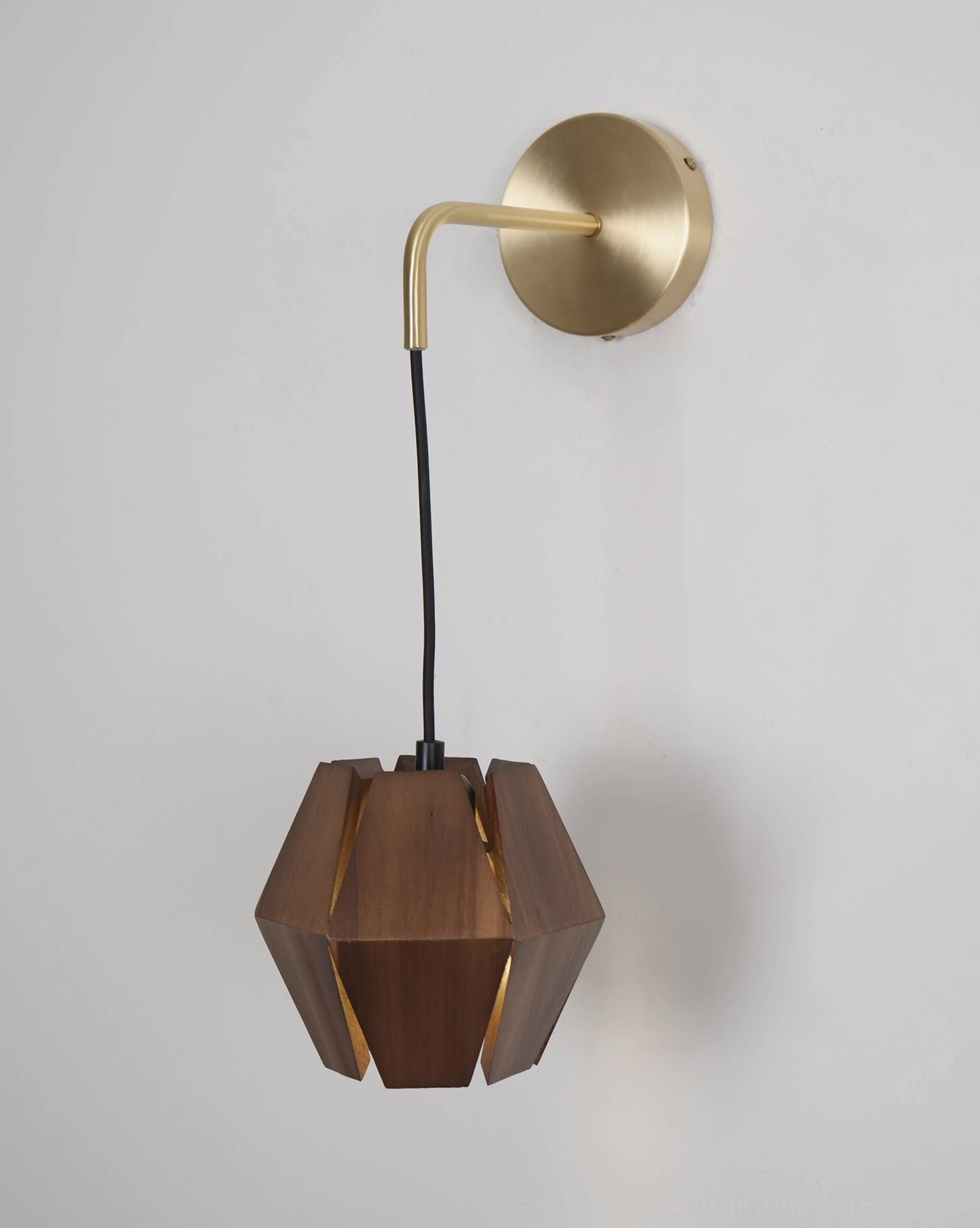 Modern wood wall sconce damp-rated design bathroom installation warm lighting