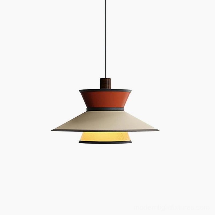 Small 40cm Modula pendant light in red, geometric modern pendant fixture