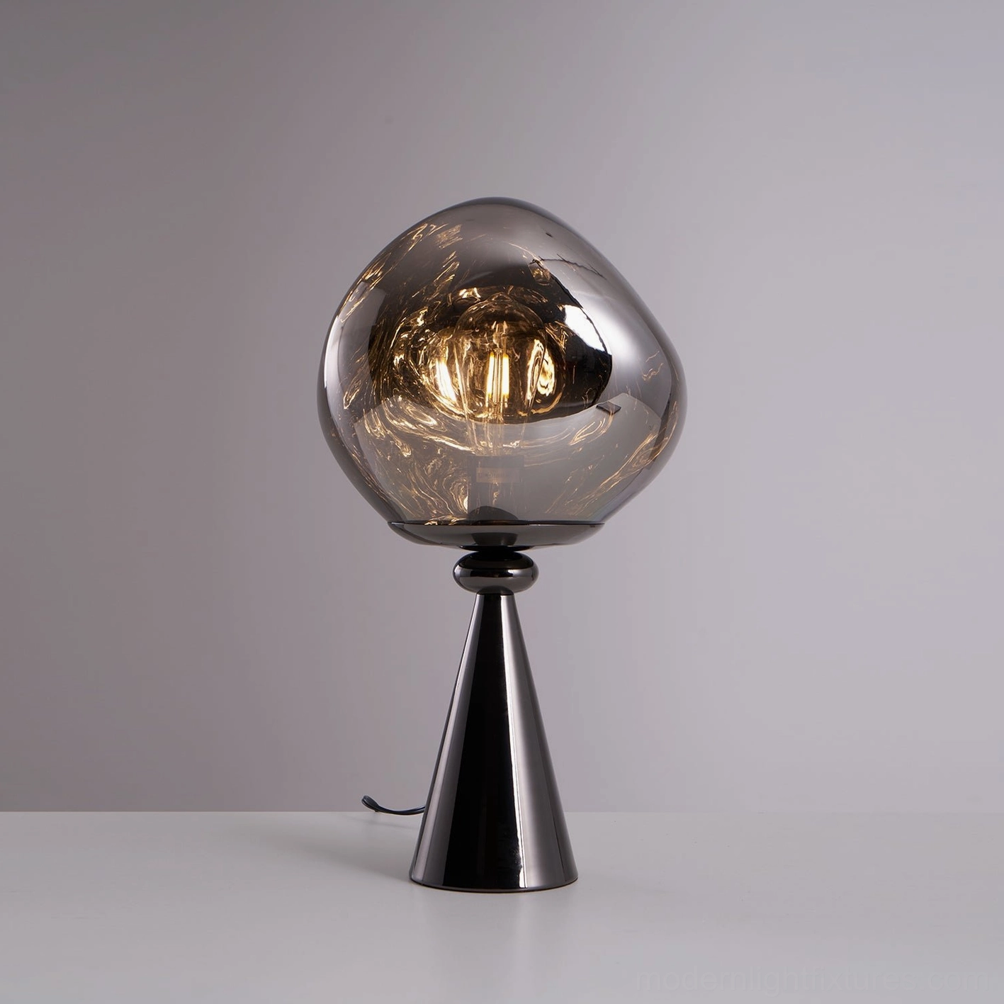 Molten glass cone lamp 28cm small space living room modern ambient table lighting fixture