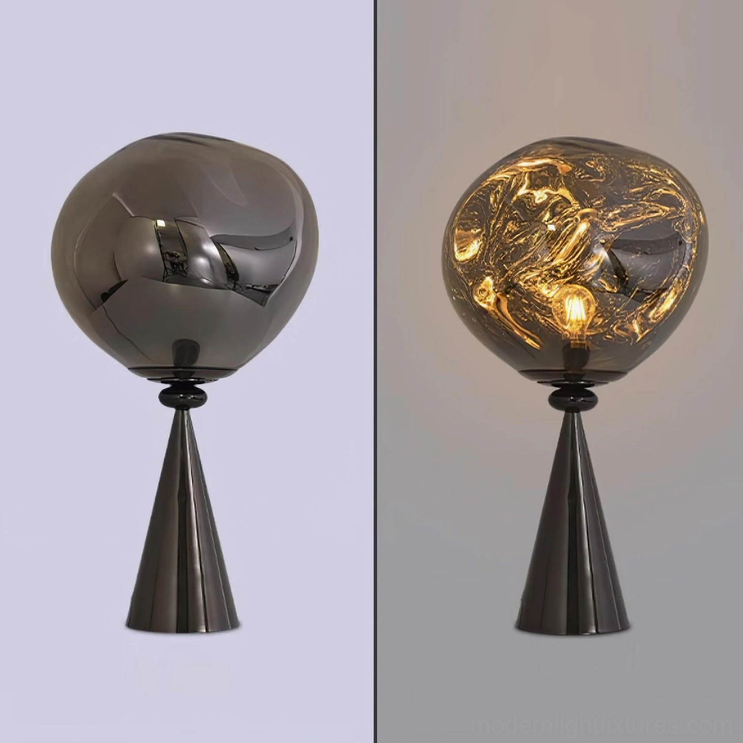 Molten glass cone lamp dimmer compatible E26 E27 socket technical specifications feature