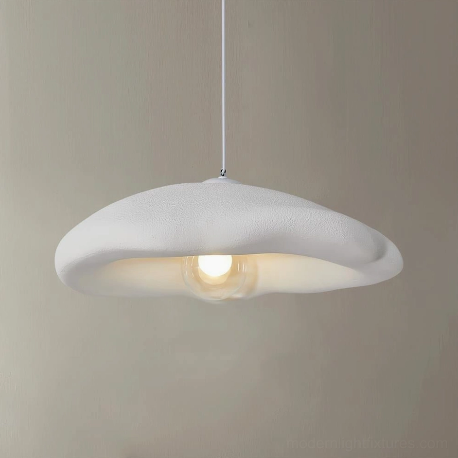 Monk Cloud Pendant Light white variant - clean minimalist organic shaped lighting fixture
