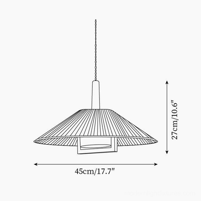 Mons pendant light dimensional schematic technical drawing 45cm diameter 27cm height