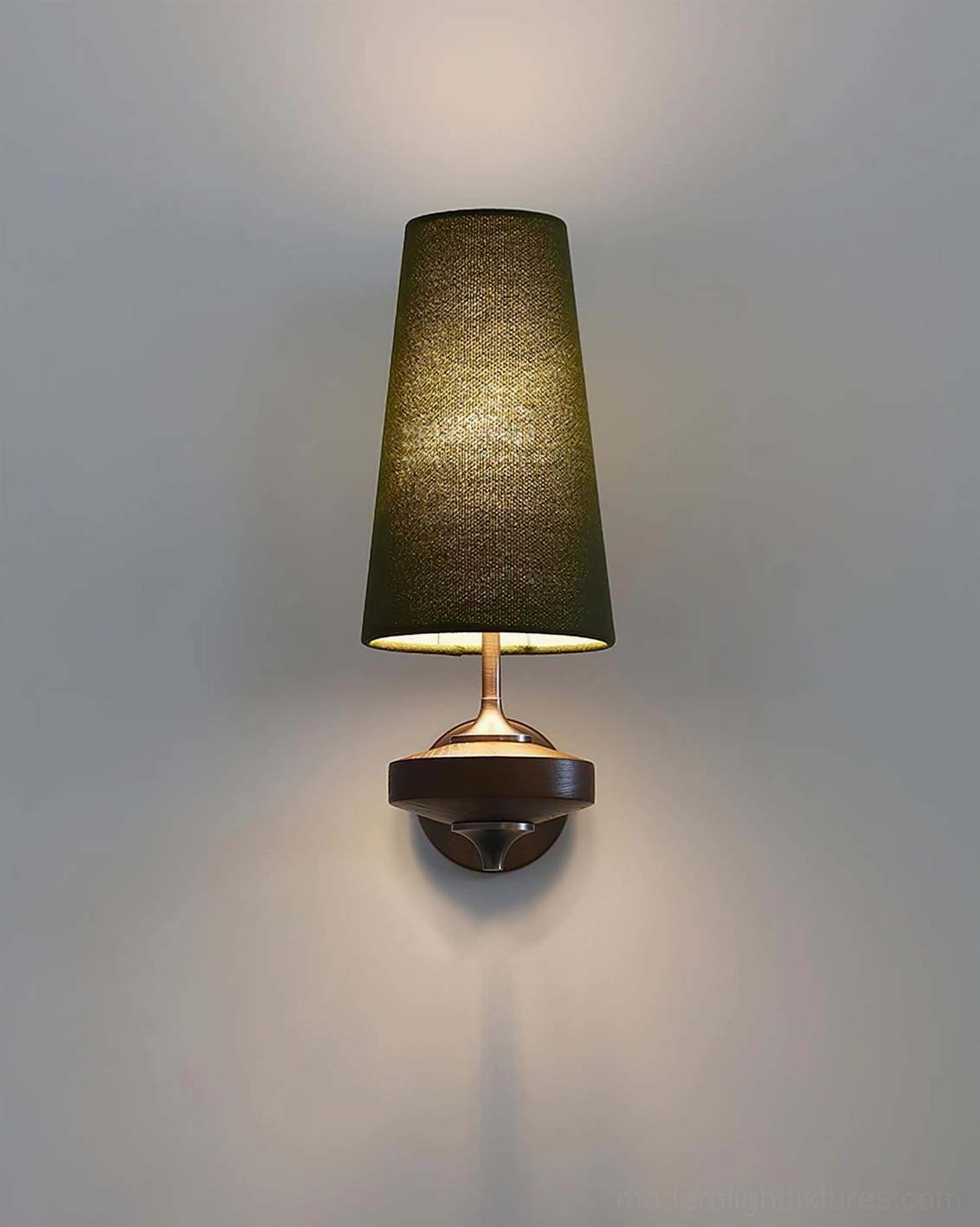Montera conical wall sconce hallway lighting creating visual flow and depth in entryway design